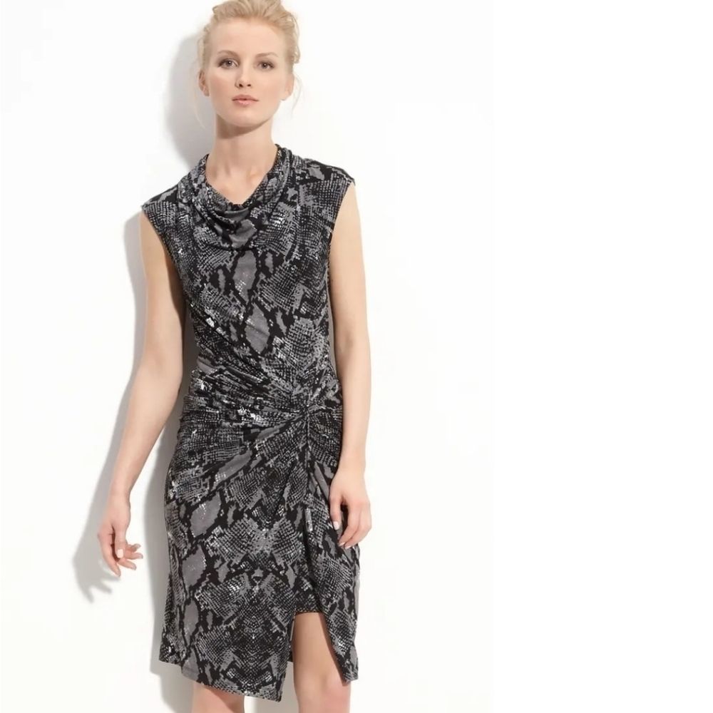 Kenneth Cole Python Print Knit Dress Small